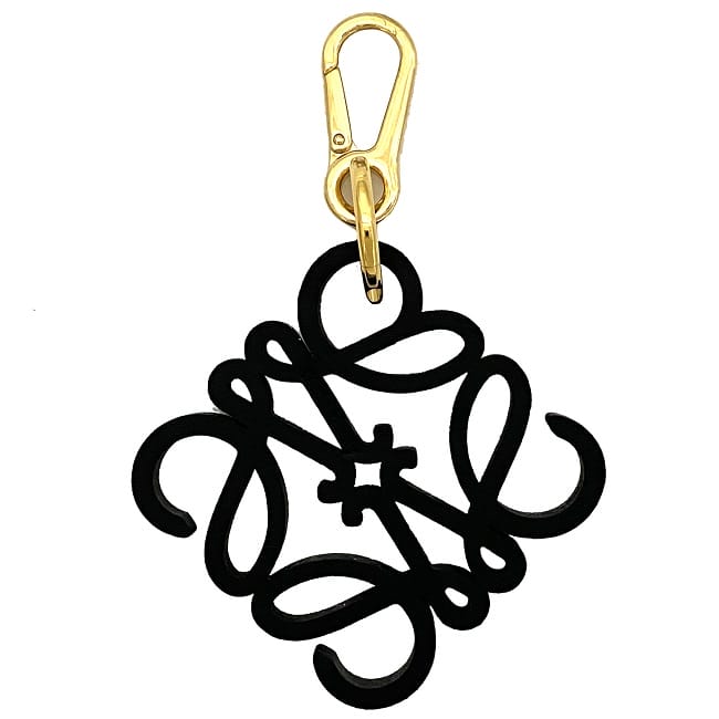 楽天市場】【送料無料】 ロエベ チャーム ブラック グリーン ゴールド