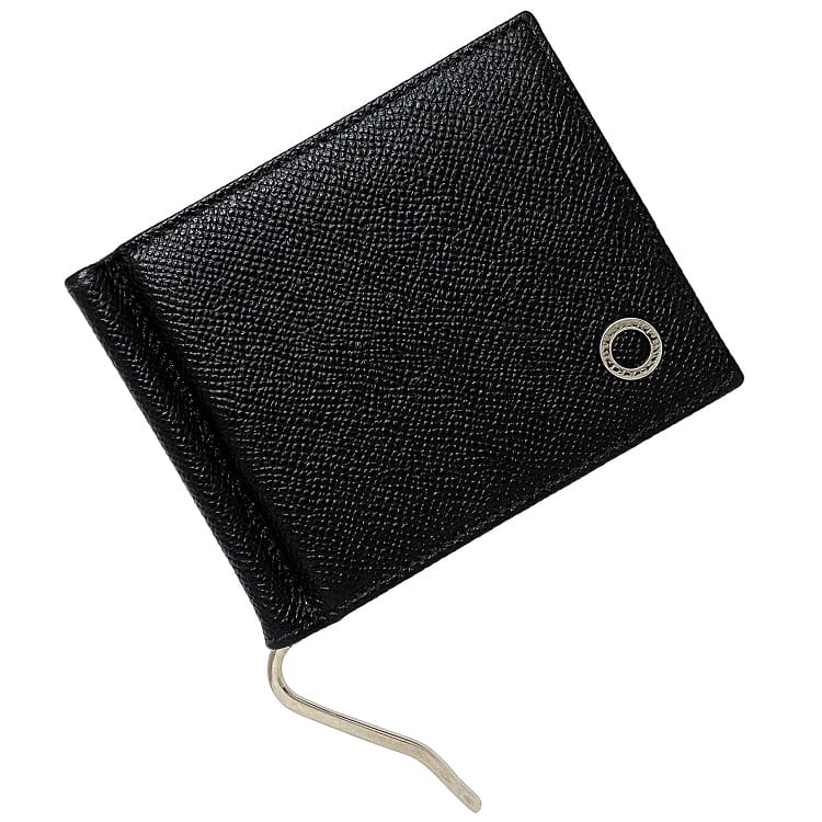 楽天市場】【送料無料】 ブルガリ 二つ折り マネークリップ ブラック