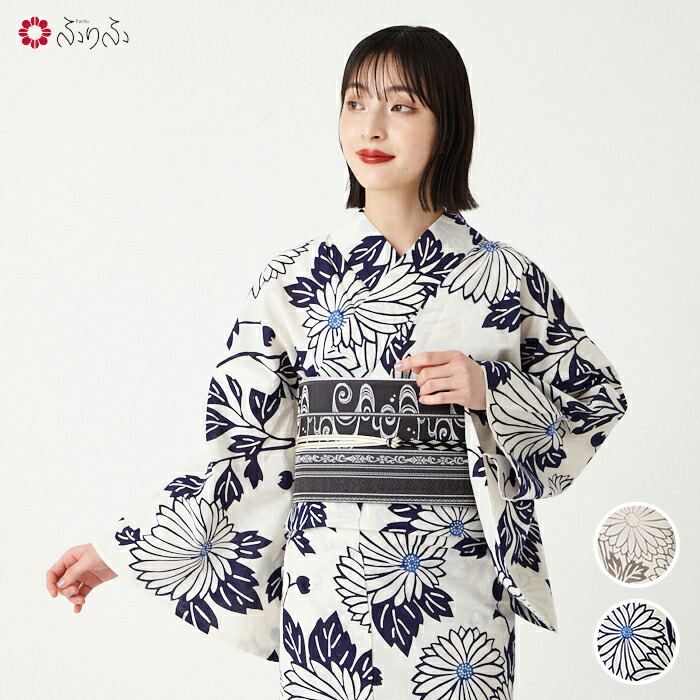 楽天市場】浴衣単品「 注染 菊 」公式 ふりふ 浴衣 そしてゆめ ゆかた