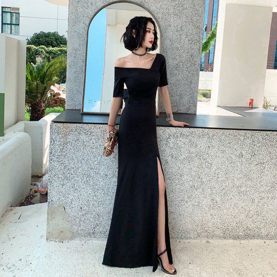 楽天市場】【取寄】パーティードレス ロングドレス タイト スリット