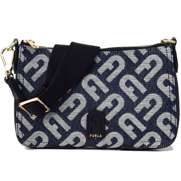 FURLA デニム素材ダークブルー2Wayバケツバッグ FURLA（フルラ