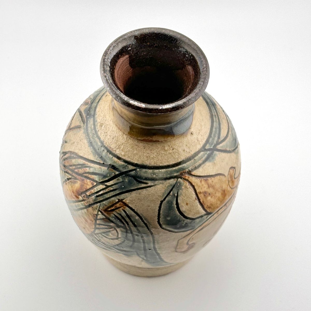 楽天市場】壺屋焼 人間国宝 金城次郎作 海老魚文花瓶 （箱直筆