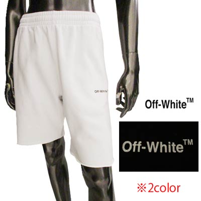 楽天市場】オフホワイト OFF-WHITE メンズ パンツ ハーフパンツ ロゴ