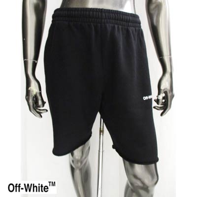 楽天市場】オフホワイト OFF-WHITE メンズ パンツ ハーフパンツ ロゴ