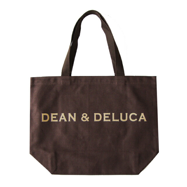 楽天市場】DEAN & DELUCA トートバッグ ブラウン ゴールドロゴ 【L