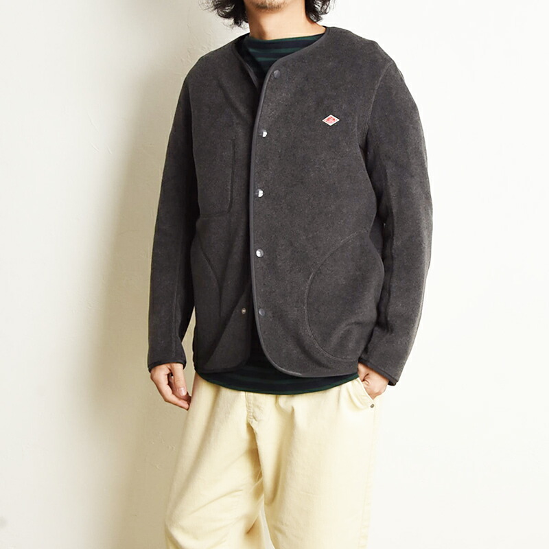 楽天市場】ダントン DANTON フリースジャケット ノーカラー カラーレス