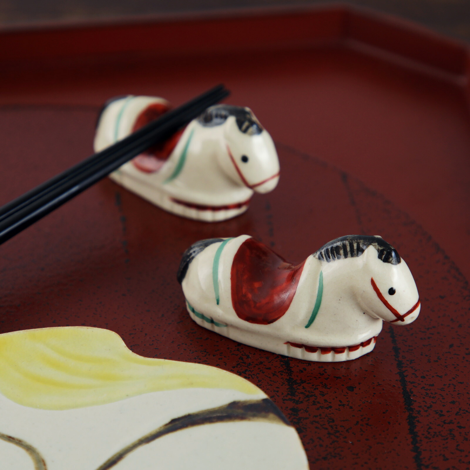 楽天市場】箸置き 馬 午の箸置き 2個セット 化粧箱入り 午 うま 六兵衛