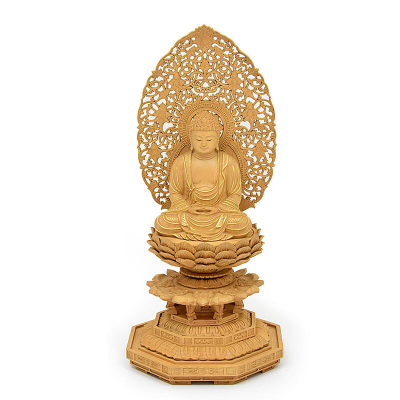 楽天市場】【仏像】木製仏像「釈迦如来」3寸サイズ（高さ32cm）香木材