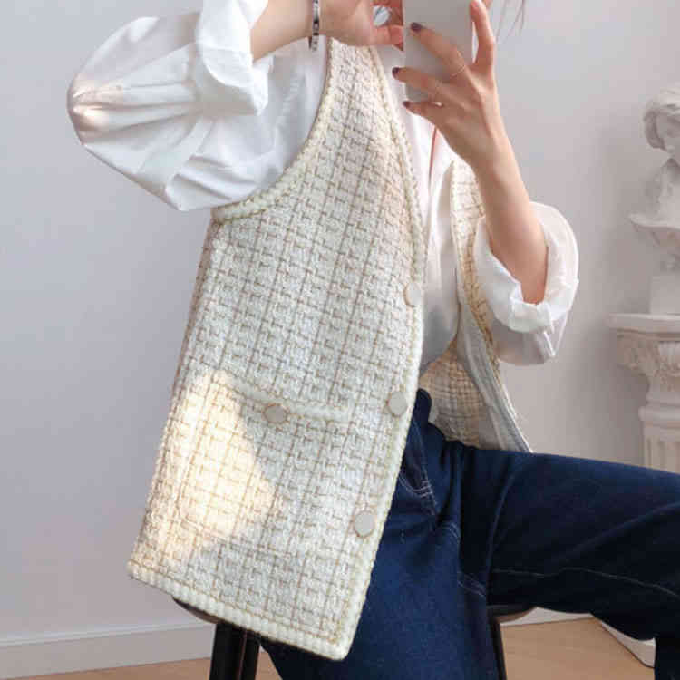 楽天市場】ベスト おしゃれ お宮参り レディース ツイードベスト V