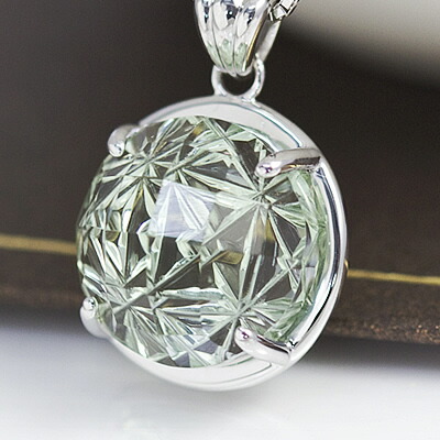 楽天市場】グリーンアメジスト 甲州貴石切子 ペンダントトップ