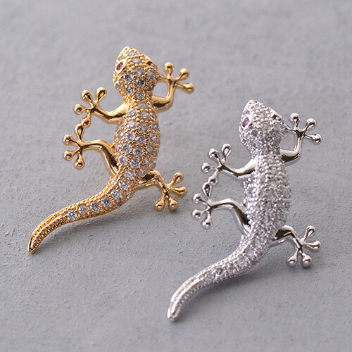 楽天市場】ブローチ トカゲ 昆虫 動物 シルバー ゴールド アクセサリー