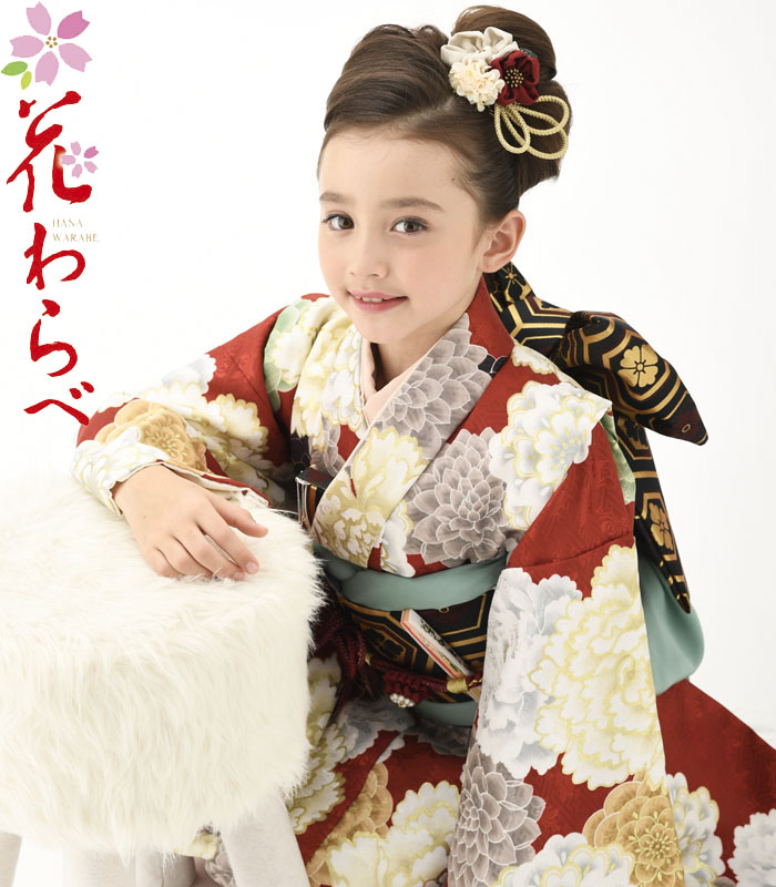 楽天市場】七五三 753 着物 7歳 女の子 着物フルセット 花わらべ