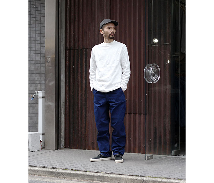 楽天市場】orSlow オアスロウ フレンチワークパンツ ブルー BLUE 03