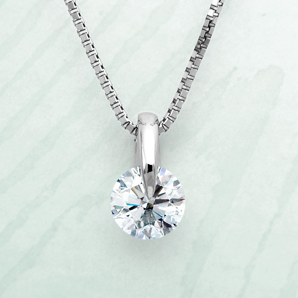 楽天市場】プラチナ 1カラット ダイヤモンド ネックレス 一粒 GIA鑑定