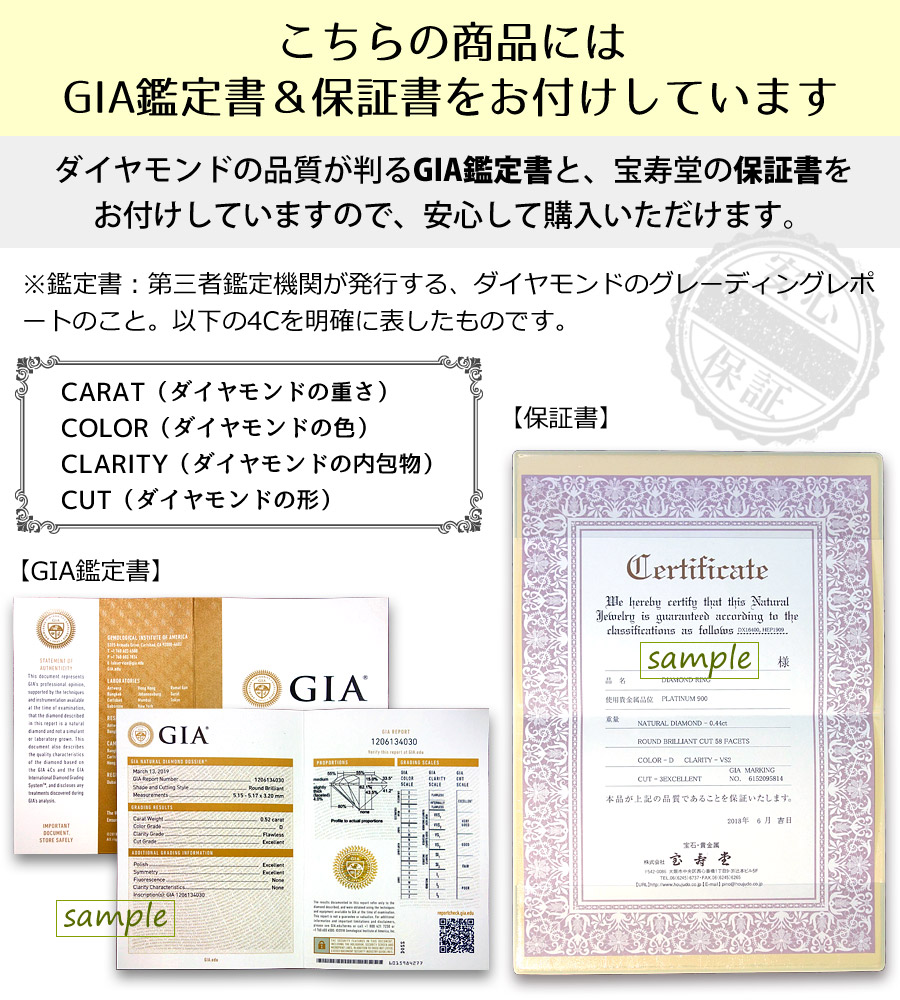 楽天市場】プラチナ 1カラット ダイヤモンド ネックレス 一粒 GIA鑑定