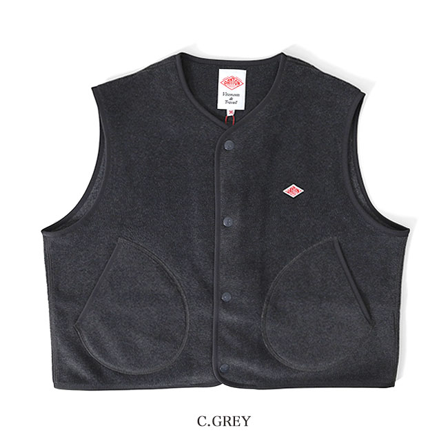 楽天市場】DANTON ダントン ショート丈 フリース ベスト DT-A0521 襟