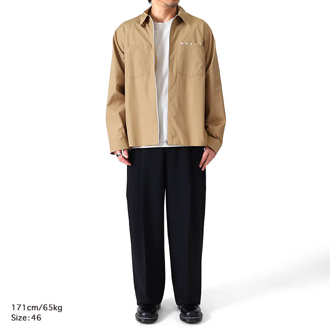 楽天市場】MARNI マルニ ワイド テーパードパンツ PUMU0236A1 UTP771