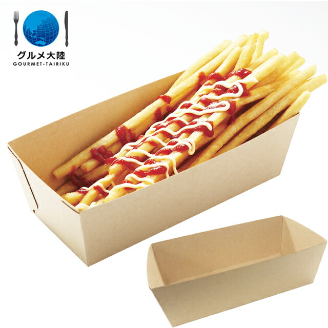 楽天市場】[ クラフトボックス 25枚入り ] ロングポテト ロングフライ