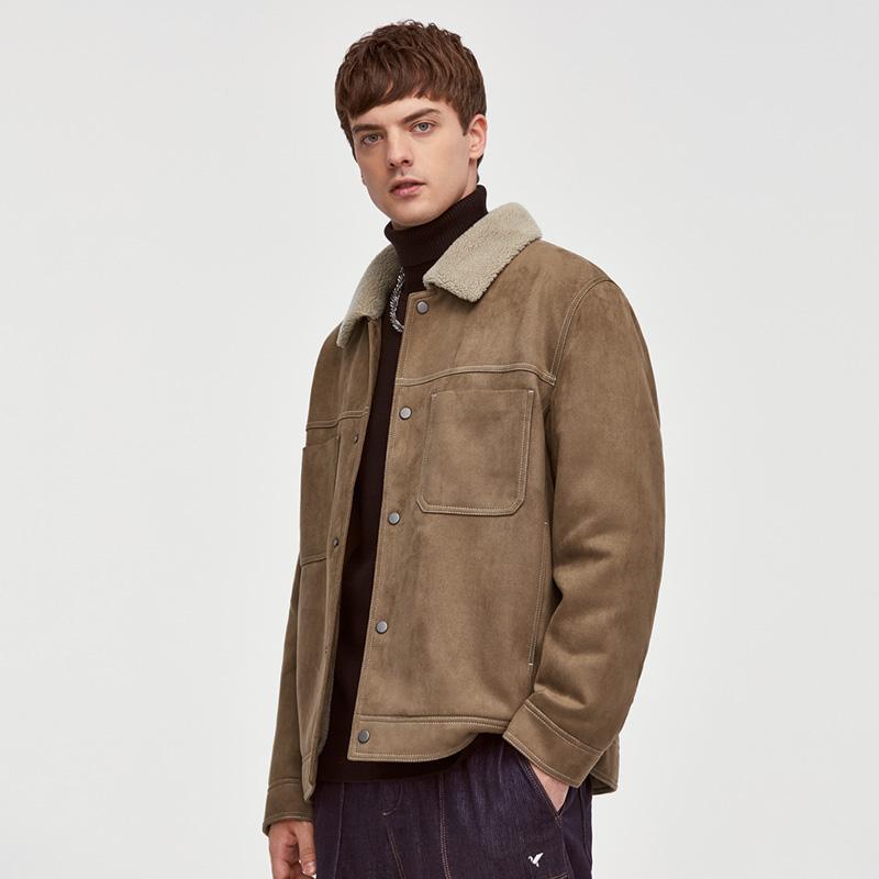 楽天市場】スエード ジャケット メンズ 秋冬 アウター 綿 服 裏起毛 裏