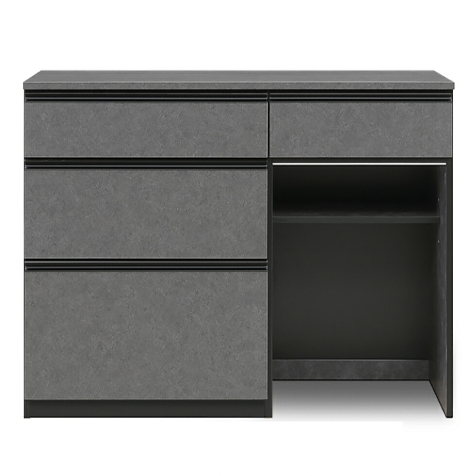 楽天市場】キッチンカウンター 140 北欧 完成品 ダストボックス 国産