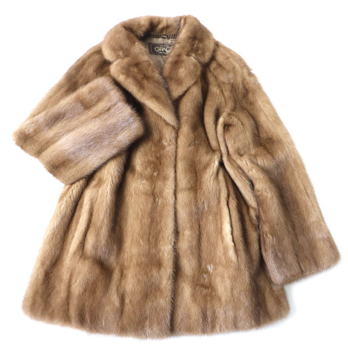 楽天市場】極美品☆MINK ミンク パステルミンク 本毛皮コート ライト
