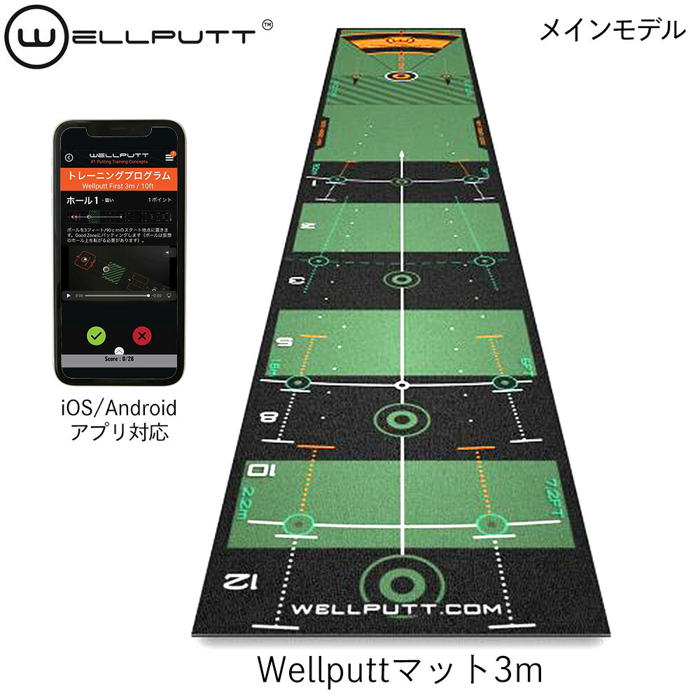 ほぼ未使用ウィルパットWELLPUTT パターマット 約3m