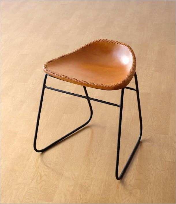 楽天市場】本革スツール レザースツール 本革椅子 スリム 軽量
