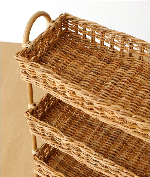 楽天市場】バスケット アラログ 3段 収納 おしゃれ ランドリーラック