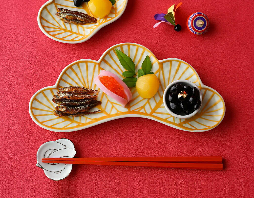 楽天市場】【3/1限定 P5倍】錦金松葉型 前菜皿 25cm 幸楽窯 有田焼