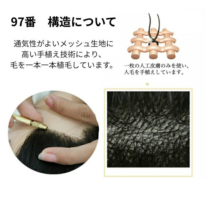 楽天市場】人毛100% 部分ウィッグ 頭頂部 トップカバー メッシュ 人工