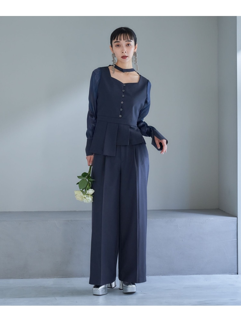 楽天市場】2WAYブラウス*ワイドパンツSETUP HARE ハレ ワンピース