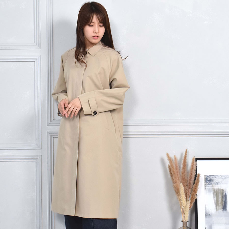 楽天市場】ステンカラー ロング コート[Merfirge]【弱撥水加工】綿混