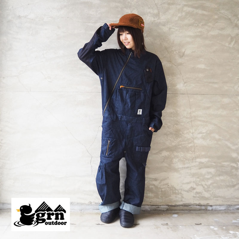 grn outdoor HIASOBI BIG BEN JUMP SUIT 黒