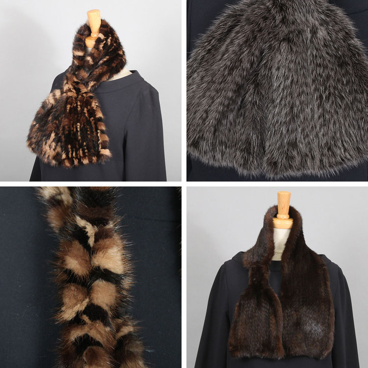 楽天市場】ミンク 編み込み ファー マフラー リボンデザイン 送料無料