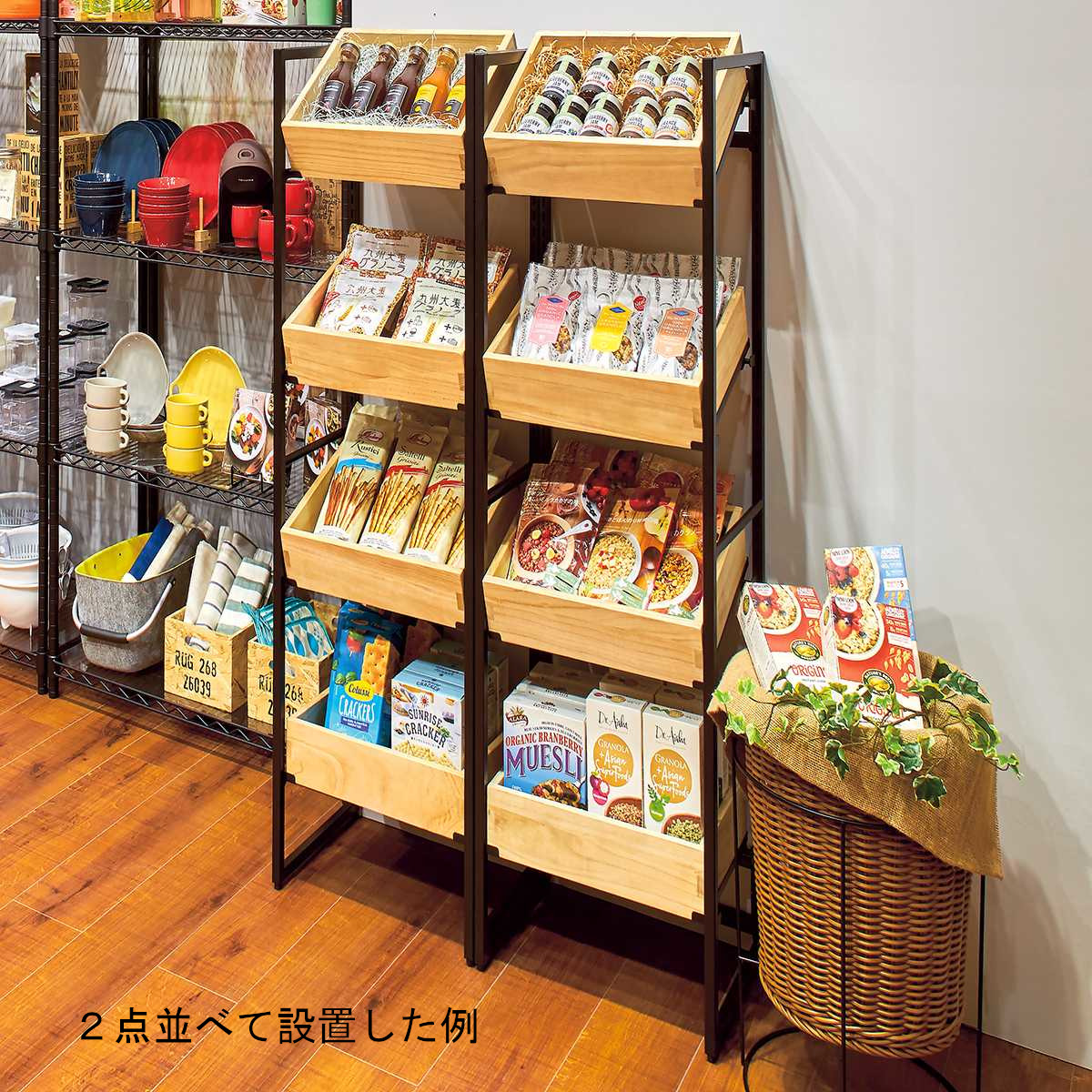 楽天市場】斜めにも水平にも出来る ショーケース ゴンドラ 陳列棚 商品