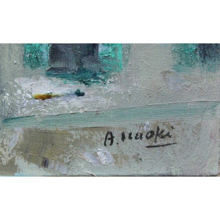 楽天市場】絵画 直木昭 油絵・油彩画 『パリの屋根』 空 街 風景 外国