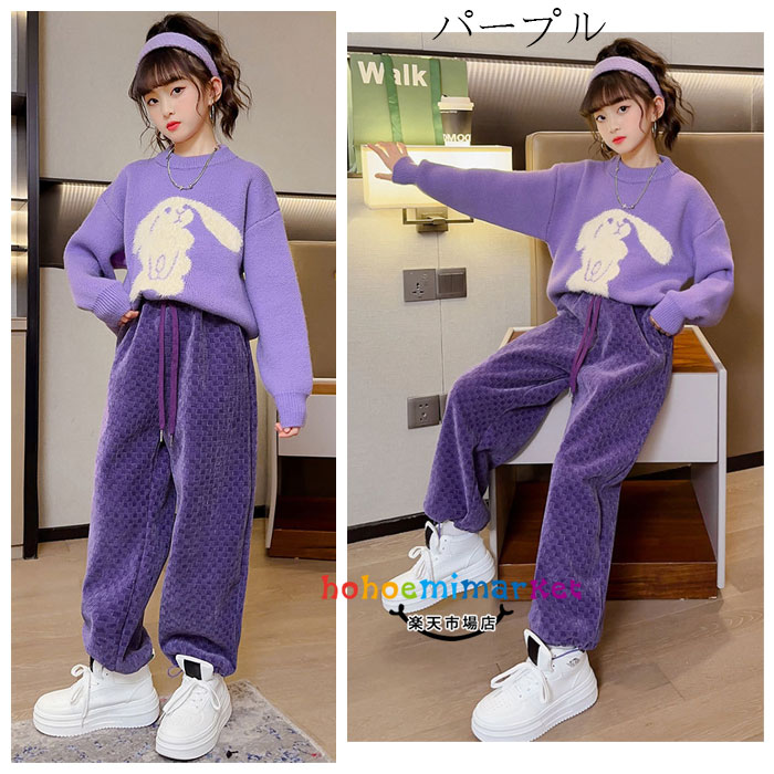 楽天市場】韓国子供服 女の子 ニット セーター おしゃれ ウサギ柄 秋冬