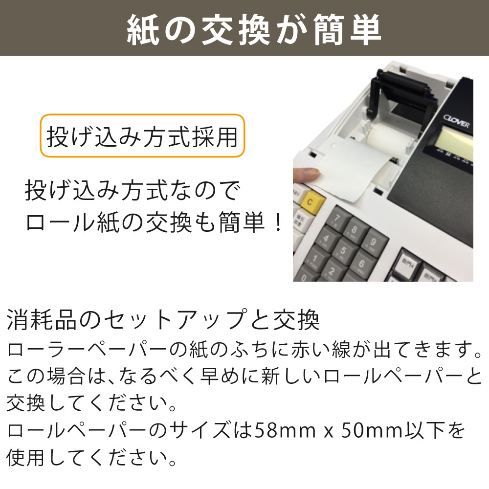 楽天市場】クローバー電子 レジスター 小型 JET-400Z レジ レジスタ