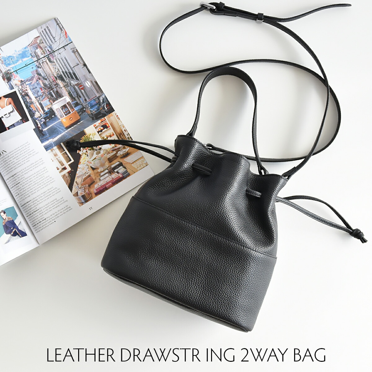 楽天市場】本革 2WAY 巾着 バッグ レディース ショルダーバッグ 斜め