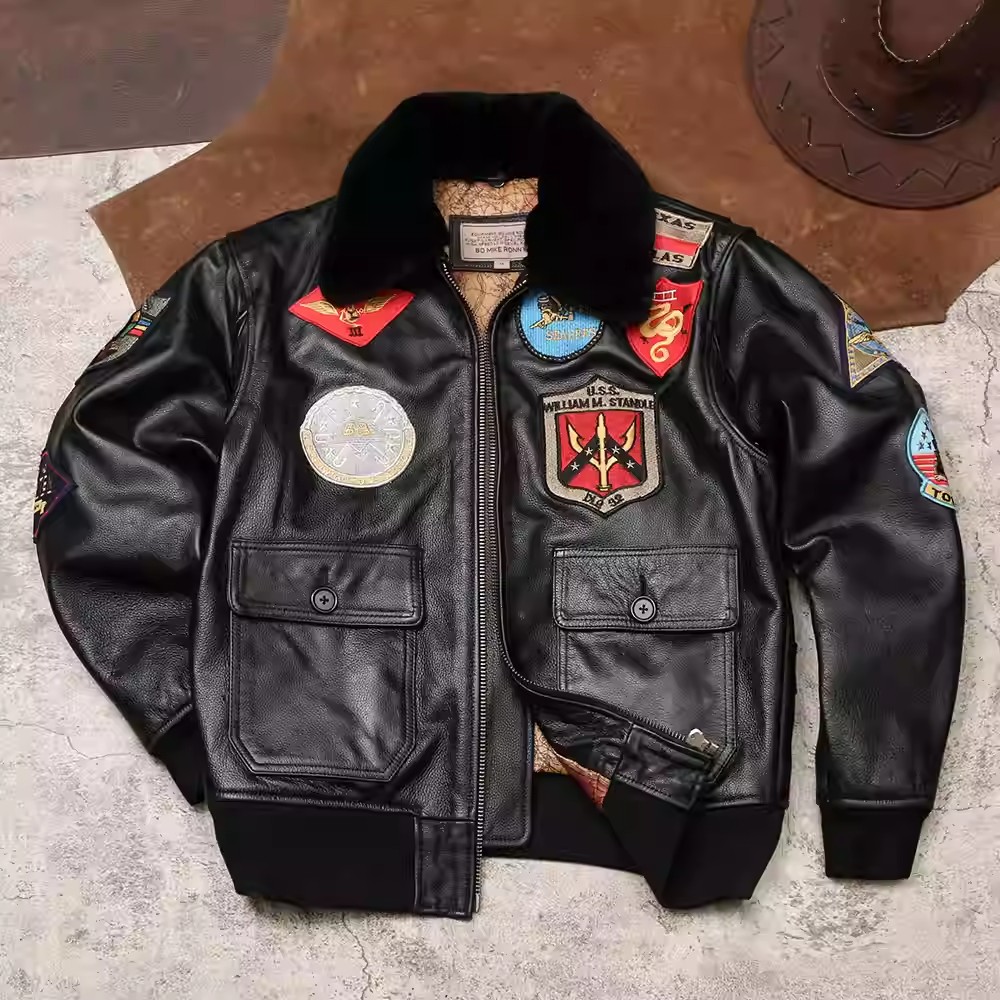 楽天市場】G1フライトジャケット刺繍ワッペン ブルゾン MA-1革ジャン G