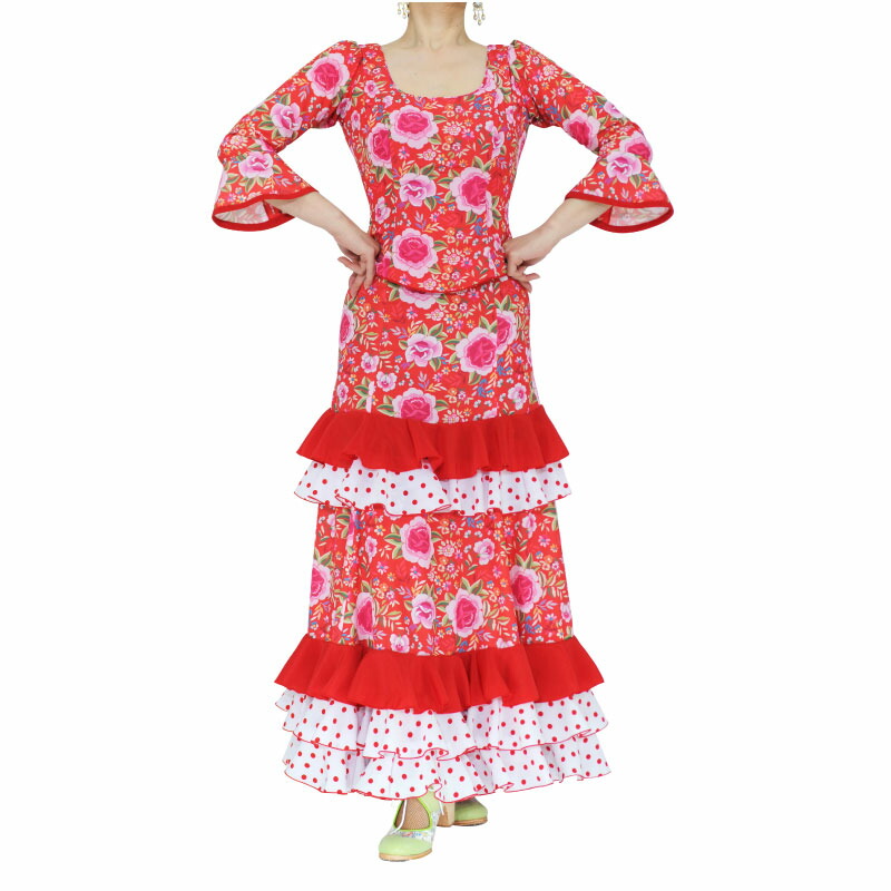 楽天市場】【現品】HOP-02 後ろ上がり5段フリルツーピース レッド花柄