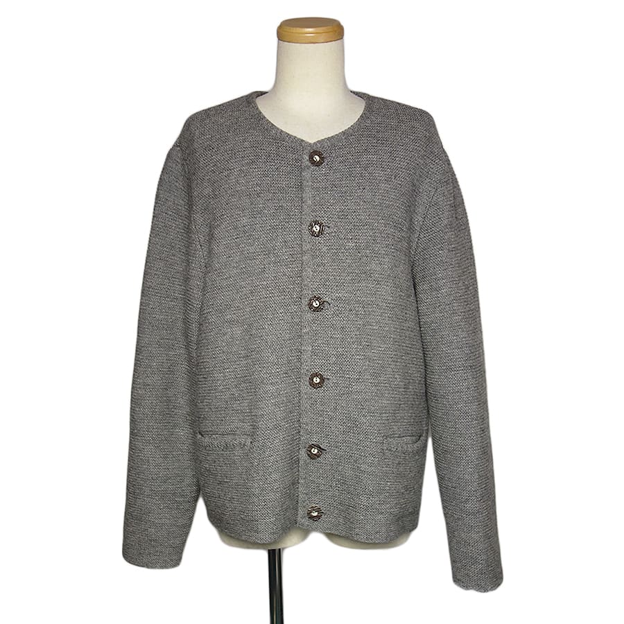 楽天市場】【中古】MOSCHEN Modell ウールニット ジャケット グレー色