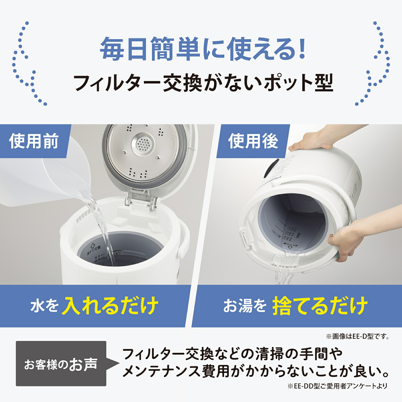 楽天市場】加湿器 スチーム加湿器 EE-TB60 象印 スチーム式 大容量 4.0