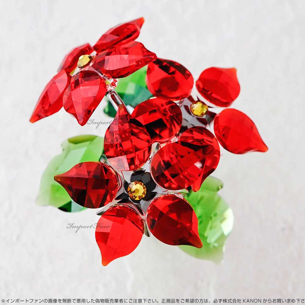 楽天市場】スワロフスキー ジョイフル ポインセチア 花 クリスマス