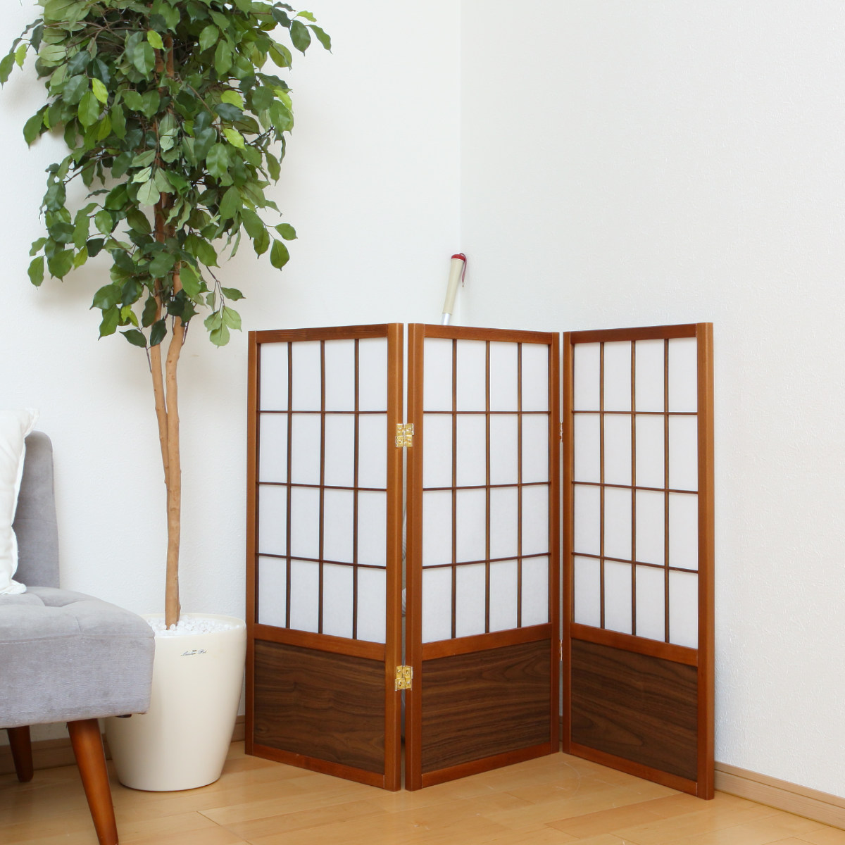 楽天市場】衝立 和風衝立 あずきS 3連 高さ90cm （ 間仕切り 目隠し