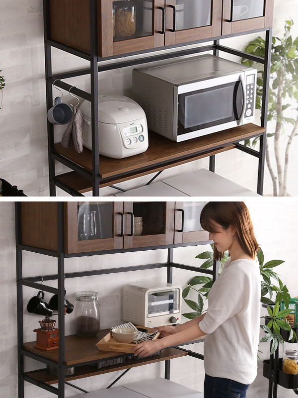 楽天市場】ごみ箱上ラック 幅93.5cm ワイドタイプ ヴィンテージ調