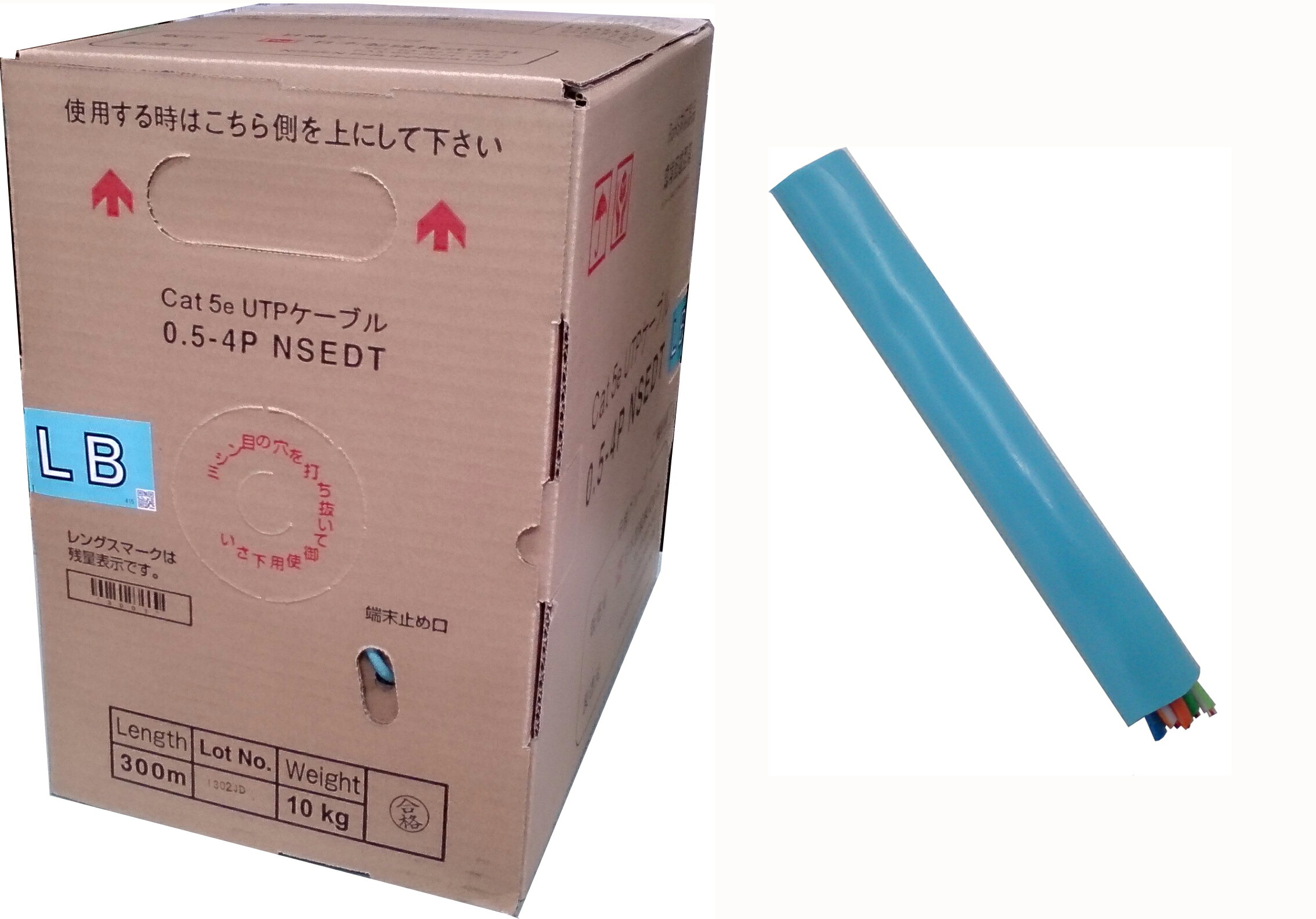 楽天市場】【在庫あり】日本製線 Cat5e LANケーブル 単線 0.5-4P NSEDT