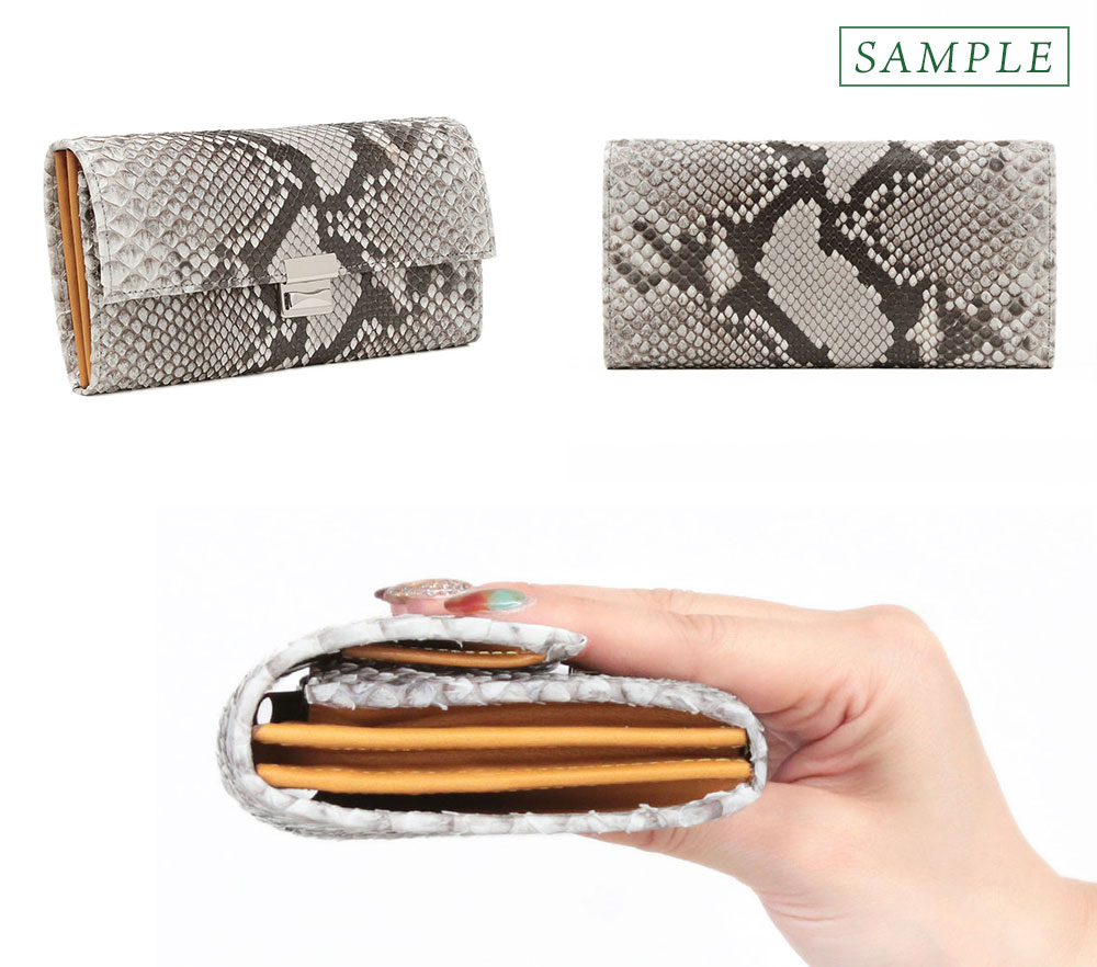 楽天市場】【 isola公式 】 財布 長財布 蛇革 レディース 大容量 薄い