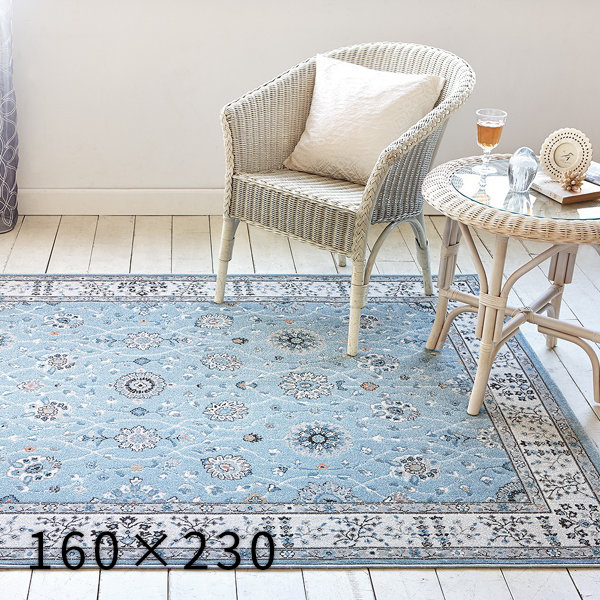 楽天市場】ラグ ラグマット ウィルトンカーペット ライトブルー 床暖房