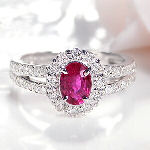 楽天市場】pt900 ルビー ダイヤモンドリング【ソーティング付】指輪